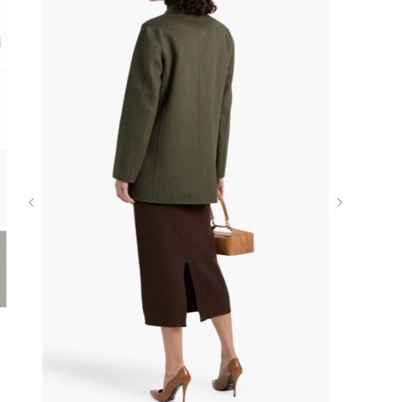 NWT Theory Open Front Wool Cashmere Blazer Jacket Coat in Hunter Green - Picture 2 of 8